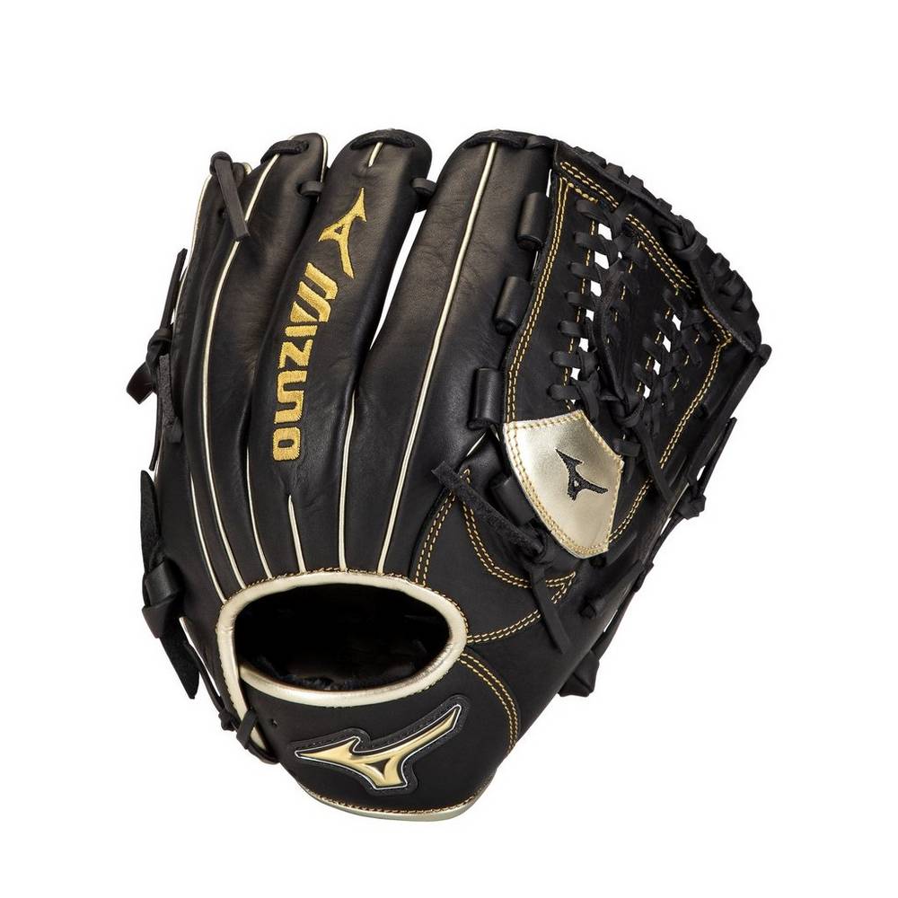Panske Rukavice Mizuno MVP Prime SE Infield 11.75" Baseball Čierne/Zlate Vypredaj ACIM32865